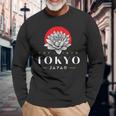 Tokyo Japan Lotus 1873 Vintage Retro Kanji Souvenir Langarmshirts Geschenke für alte Männer