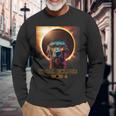 Total Eclipse April 8 2024 Irish Wolfhound Dog With Glasses Long Sleeve T-Shirt Gifts for Old Men