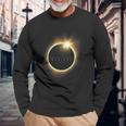 Total Eclipse Map Path Of Totality Lover April 8 2024 Long Sleeve T-Shirt Gifts for Old Men