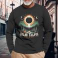 Total Solar Eclipse 04082024 American Solar Eclipse Long Sleeve T-Shirt Gifts for Old Men