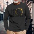 Total Solar Eclipse 2024 America April 8 2024 Retro Vintage Long Sleeve T-Shirt Gifts for Old Men