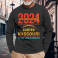 Total Solar Eclipse 2024 Carter Missouri April 8 2024 Long Sleeve T-Shirt Gifts for Old Men