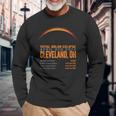 Total Solar Eclipse 2024 Cleveland Ohio Path Of Totality Long Sleeve T-Shirt Gifts for Old Men