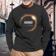 Total Solar Eclipse 2024 Hondo Texas April 8 2024 Long Sleeve T-Shirt Gifts for Old Men