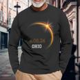 Total Solar Eclipse 2024 Ohio Totality Spring 40824 Long Sleeve T-Shirt Gifts for Old Men