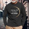 Total Solar Eclipse 2024 Oklahoma America Totality Long Sleeve T-Shirt Gifts for Old Men