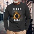 Total Solar Eclipse 2024 Texas Eclipse 2024 Long Sleeve T-Shirt Gifts for Old Men