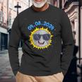 Total Solar Eclipse 2024 Usa Astronomy Totality Sun Moon Long Sleeve T-Shirt Gifts for Old Men
