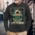 Total Solar Eclipse 2024 Video Game Controller Boys Long Sleeve T-Shirt Gifts for Old Men