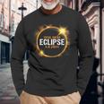 Total Solar Eclipse April 8 2024 Cool Astronomy Lovers Long Sleeve T-Shirt Gifts for Old Men