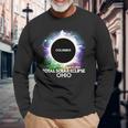 Total Solar Eclipse Columbus Ohio 2024 Colorful Totality Long Sleeve T-Shirt Gifts for Old Men