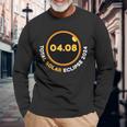 Total Solar Eclipse Tour 2024 Front And Back Long Sleeve T-Shirt Gifts for Old Men