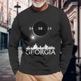 Totality Total Solar Eclipse 40824 Georgia Eclipse 2024 Long Sleeve T-Shirt Gifts for Old Men