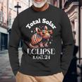 Totality Total Solar Eclipse April 8 2024 Armadillo Long Sleeve T-Shirt Gifts for Old Men