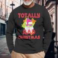 Totally Rad 80S Christmas Vintage Santa 80S Costume Long Sleeve T-Shirt Gifts for Old Men