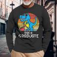 Trex Appple Pre-K Graduate Graduation Last Day Dino Boys Long Sleeve T-Shirt Gifts for Old Men