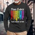 True Colors Heart Puzzle Inspirational Autism Awareness Long Sleeve T-Shirt Gifts for Old Men