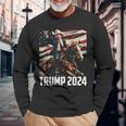 Trump 2024 4Th Of July Patriotic America Independence Day Long Sleeve T-Shirt Gifts for Old Men