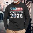Trump 2024 Flag Take America Back 4Th Of July Trump 2024 Long Sleeve T-Shirt Gifts for Old Men