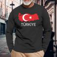 Türkei Türkische Fahne Türkei Landkarte Harita Langarmshirts Geschenke für alte Männer