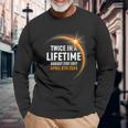 Twice In Lifetime Solar Eclipse 2024 2017 North America Long Sleeve T-Shirt Gifts for Old Men