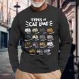 Types Of Cat Loaf Kitten Bread Lover Foodie Cute Pet Cat Long Sleeve T-Shirt Gifts for Old Men