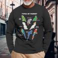 Types Of Parrots African Grey Cockatoo Scarlet Macaw Pet Long Sleeve T-Shirt Gifts for Old Men