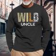 Uncle Of The Wild One Zoo Birthday Safari Jungle Animal Long Sleeve T-Shirt Gifts for Old Men