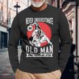 Never Underestimate An Old Guy Who Trains Jiu Jitsu Long Sleeve T-Shirt Gifts for Old Men