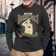 Never Underestimate An Old Man Us Flag Veteran Soldier Long Sleeve T-Shirt Gifts for Old Men