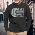 Never Underestimate An Old Man With Volleyball Coach Grandpa Long Sleeve T-Shirt Gifts for Old Men