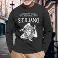 Never Underestimate A Sicilian Trinacria Sicilia Heraldik Long Sleeve T-Shirt Gifts for Old Men