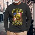 Never Underestimate A Veteran Military Long Sleeve T-Shirt Gifts for Old Men