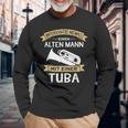 Underschätze Niemal Eine Alten Mann Mit Einer Tuba Langarmshirts Geschenke für alte Männer