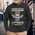 Underschätze Niemal Einen Stolzeneteran Der Luftwaffe Langarmshirts Geschenke für alte Männer