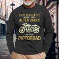 Unterschätze Niemals Alten Mann Motorrad Opa Papa Geschenk Kapuzenjacke Langarmshirts Geschenke für alte Männer