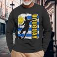 Uruguayan Soccer Team Uruguay Flag Jersey Football Fans Long Sleeve T-Shirt Gifts for Old Men