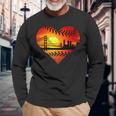 Us San Francisco Baseball Patriotic Baseball Vintage Heart Long Sleeve T-Shirt Gifts for Old Men