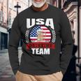 Usa Drinking Team American Flag 4Th Of July Idea Long Sleeve T-Shirt Gifts for Old Men