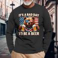 Usa Independence Day 4Th Of July It's A Bad Day To Be A Beer Long Sleeve T-Shirt Gifts for Old Men