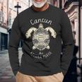 Vacaciones Deerano En Familiaintage Riviera Maya Tortugaacaciones Camiseta de manga larga Regalos para ancianos