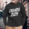 Vacaciones En Equipo En Croacia 2024 Camiseta de manga larga Regalos para ancianos