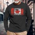 Vancouver Montreal Quebec Canada Flag Langarmshirts Geschenke für alte Männer