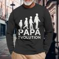 Vater Evolution Silhouette Papa Evolution Langarmshirts Geschenke für alte Männer