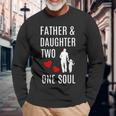 Vater Und Tochter Hand In Hand Herz Seele Papa Kind Geschenk Langarmshirts Geschenke für alte Männer