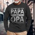 Vatertag Opa Geschenk Dad Ich Habe Zwei Titel Papa Und Opi Langarmshirts Geschenke für alte Männer