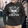 Vertrauen I'm Koalified Lustiger Koala Koala-Liebhaber Papa-Witz Langarmshirts Geschenke für alte Männer