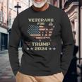 Veteranen Für Die Wahl Zur Amerikanischen Flaggeon Trump 2024 Papa Opa Langarmshirts Geschenke für alte Männer