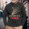 Video Games Gaming Anatomy Of A Gamer Long Sleeve T-Shirt Gifts for Old Men
