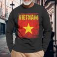 Vietnamietnamesischietnamietnam-Flagge Langarmshirts Geschenke für alte Männer